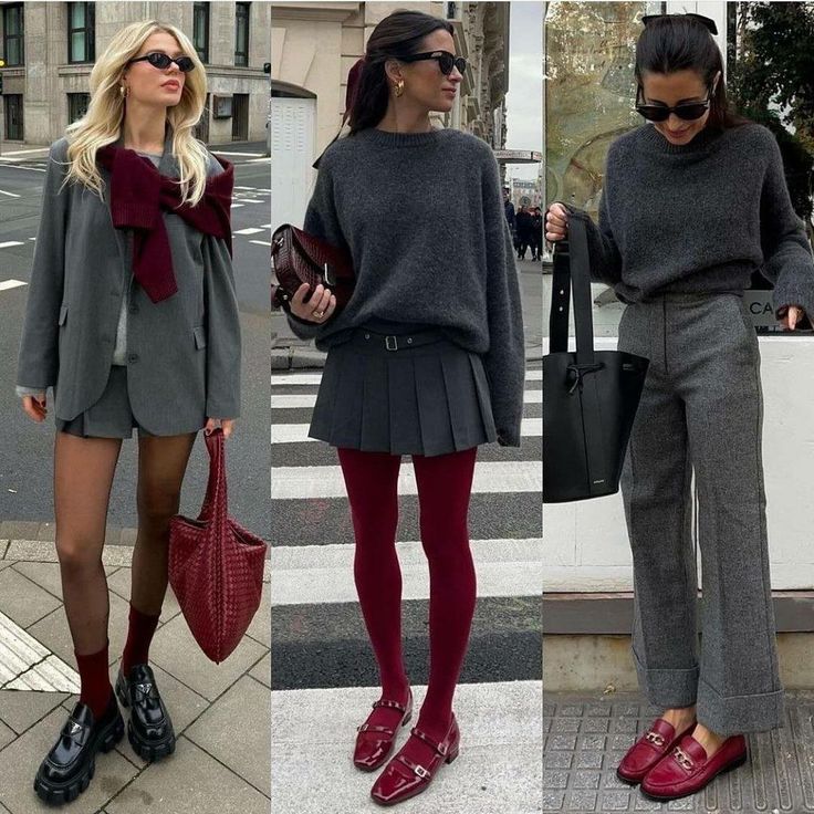 Trend Fall 2024 Outfit, Fall Red Dress Outfit, Red Dress Autumn Outfit, Casual Red Dress Outfit Winter, Ootd Fall 2024, Autumn Winter Outfits 2024, Speakeasy Outfit Women Modern, Autumn Aesthetic Outfit 2024, Autumn Trends 2024 Fashion