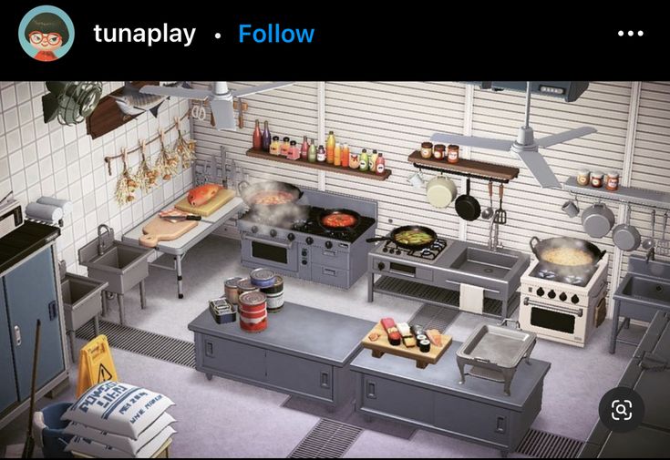 this is an image of a kitchen with stoves and appliances