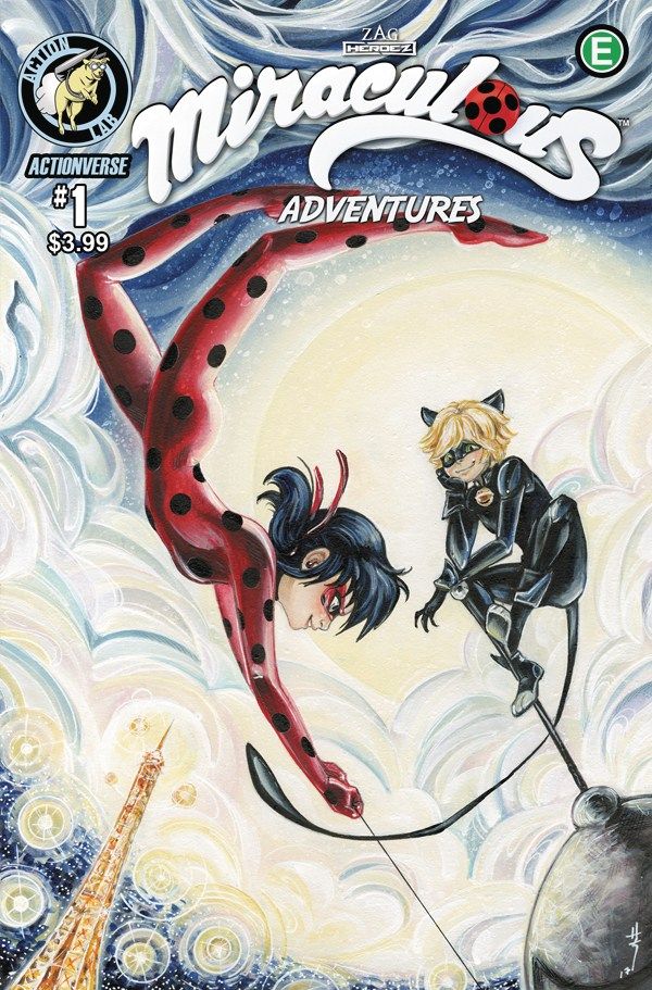 the cover to an animated comic book with two cats on top of each other and one cat