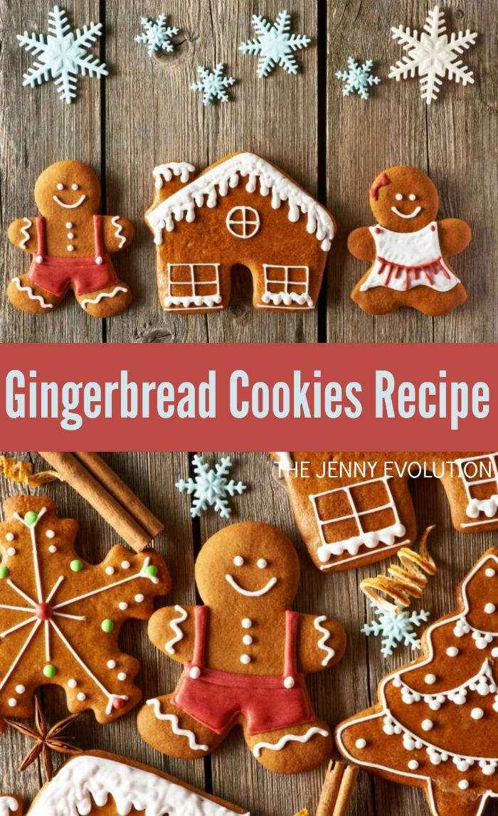 gingerbread cookies are arranged on a wooden table