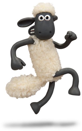 a black and white sheep is jumping in the air with his legs spread out,