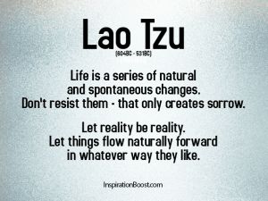 the words lao tzu are written in black and white