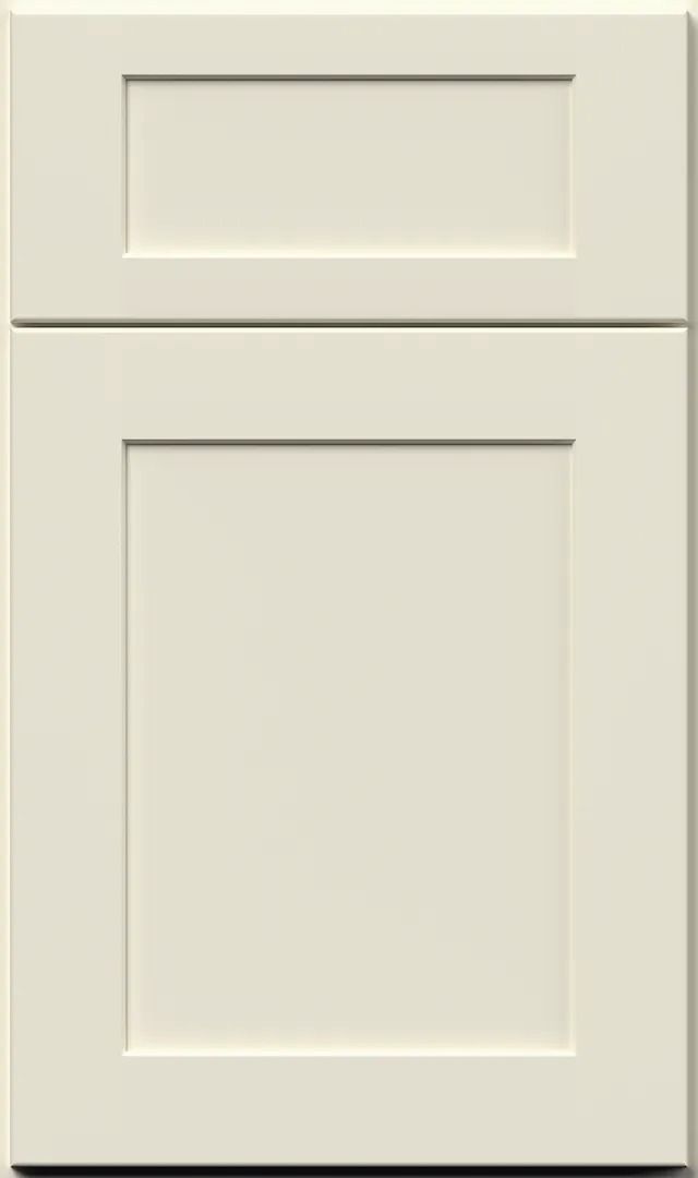 a white kitchen cabinet door with two drawers