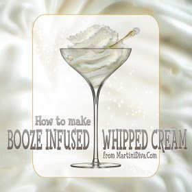 an advertisement for booze infused whipped cream