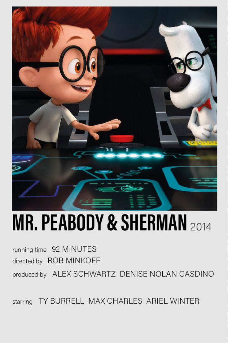 the movie poster for mr peaody and sherman, starring as two animated characters