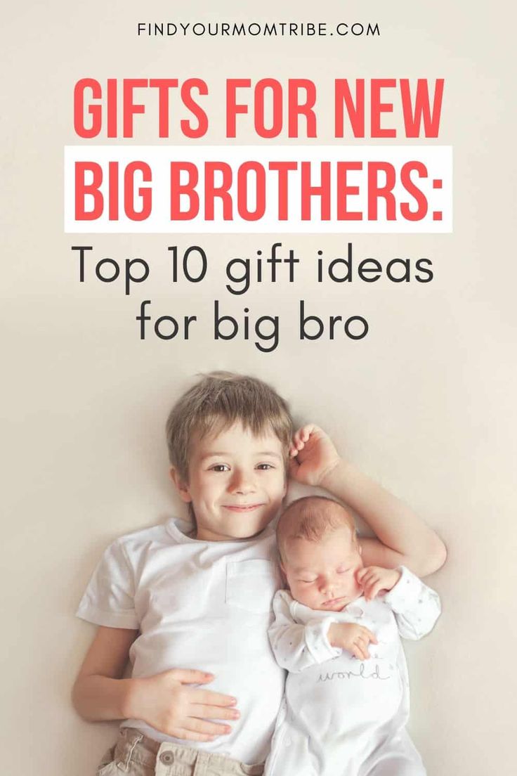 two children laying on top of each other with the words gifts for new big brothers