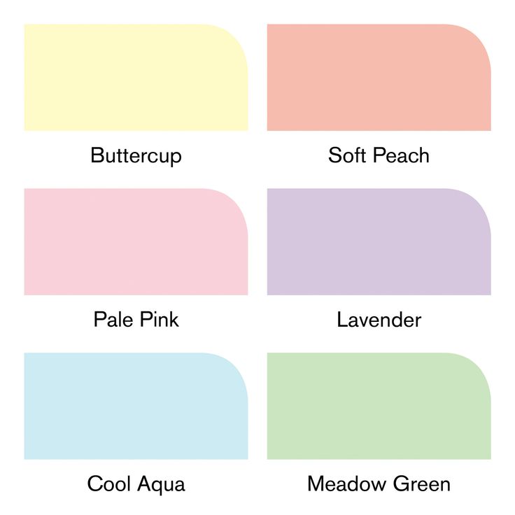 four different shades of pastel paint