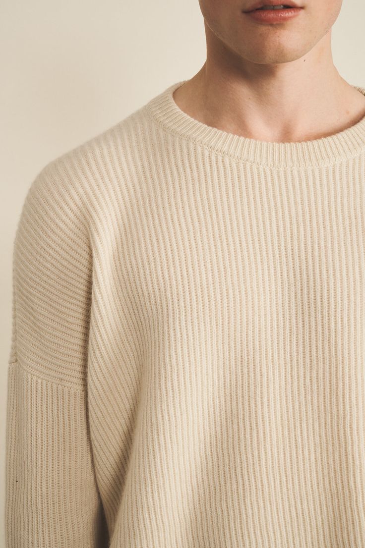 Meet Edward, the 100% ethical cashmere jumper which will bring a new definition to ‘basic’. The perfection of its round neck as well as its English rib and oversized cut give it a sophisticated, elegant yet understated look. Did we mention it is unisex? It will soon become one of your closet essentials; enhance it with a shirt collar, a necklace or a scarf. Adrian, our model, is 1.80m tall and is wearing size XL. Charlotte’s fashion tip: ‘I love this design for the rib knitted work that adds a n Ribbed Sweater For Layering, Classic Ribbed Sweater, Classic Ribbed Everyday Sweater, Relaxed Fit Cashmere Sweater With Ribbed Detail, Classic Ribbed Sweater For Everyday, Relaxed Fit Ribbed Cashmere Sweater, Ribbed Cashmere Sweater In Relaxed Fit, Cashmere Ribbed Sweater With Relaxed Fit, Classic Oversized Ribbed Sweater