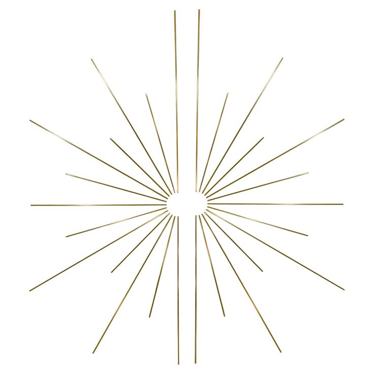 an image of a sunburst that is drawn in gold