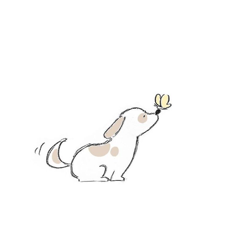 a drawing of a dog with a bird in its mouth