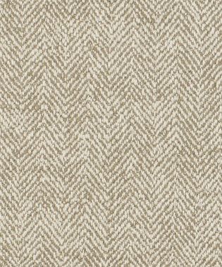 an upholstered beige and white herringle fabric with small, wavy lines on it