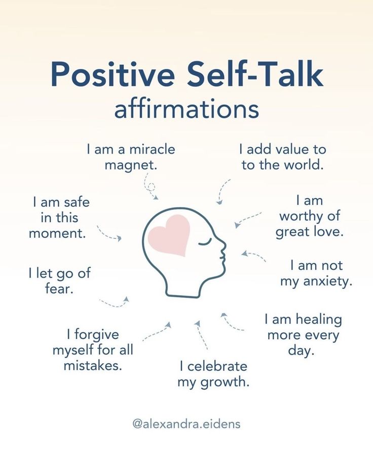 a poster with the words positive self - talk affirmationss and an image of a