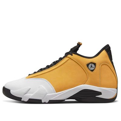 The Air Jordan 14 Retro 'Ginger' is a stylish and comfortable sneaker, perfect for any activity. It features a classic colorway of Light Ginger, Black, and White, with a sleek silhouette and Zoom Air cushioning for a responsive feel. The design is inspired by the original Air Jordan 14, and is sure to be a hit with any sneaker fan. It's crafted with premium leather for a luxurious feel, and its rubber sole ensures durability and traction. Whether you're on the court or the street, the Air Jordan 14 Retro 'Ginger' is the perfect shoe for you. (SNKR/Basketball) Light Ginger, Original Air Jordans, Ginger Black, Retro Lighting, Comfortable Sneakers, Perfect Shoes, The Court, Air Jordan, Air Jordans