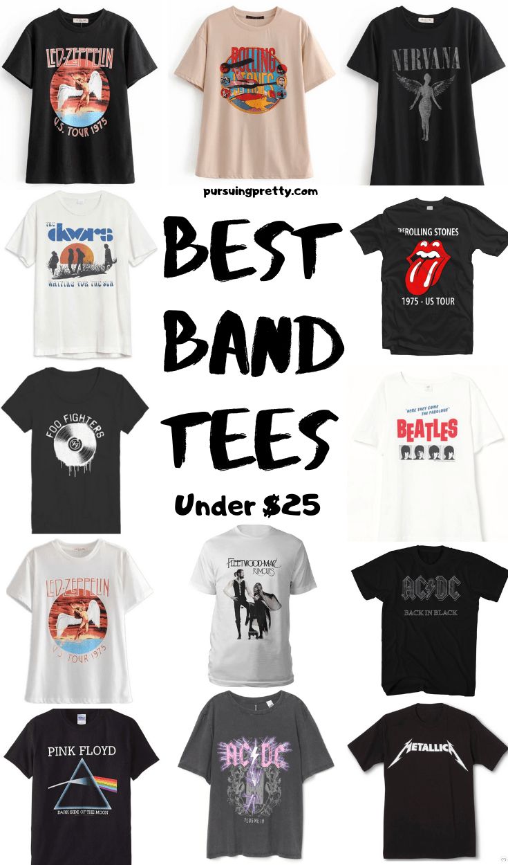 Best Band Tees Under $25 | Pursuing Pretty Rock And Roll T Shirt, Band T Shirt Outfit, Band Tshirt Outfit, Band Shirt Outfits, Band Tee Outfits, Canadian Lifestyle, Vintage Rock Tees, Neo Grunge, Led Zeppelin T Shirt