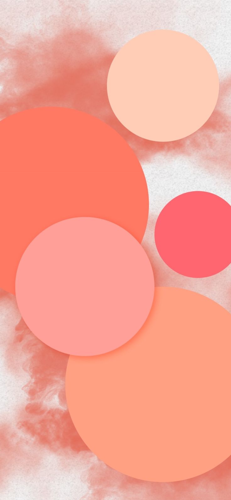 an abstract background with circles in pink and orange