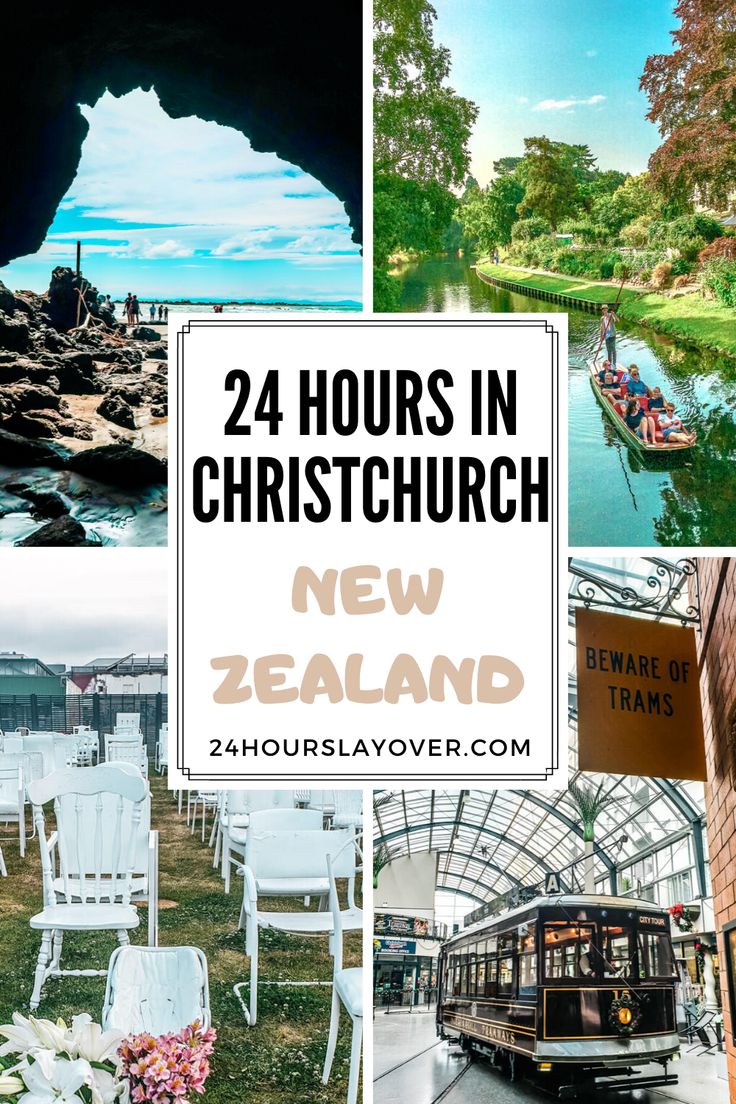 there are many different pictures with the words 24 hours in christ church, new zealand