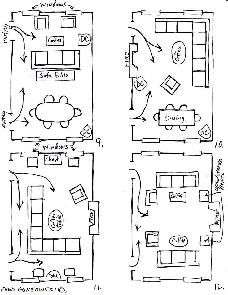 the floor plan for a living room and bedroom