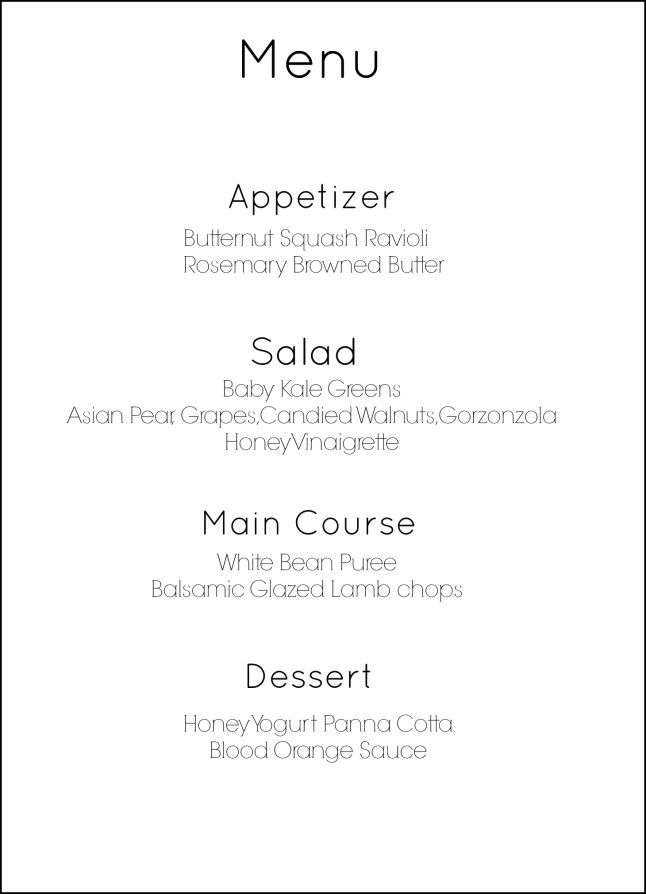 the menu for an appetizer is shown in black and white