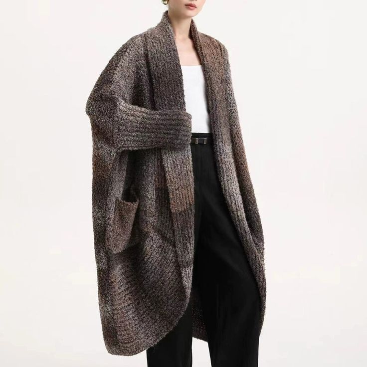 Wrap yourself in style this winter with our Daily woolen coat long cardigan coat! 😍 Stay warm and chic for only $254.00. ❄️ Don't miss out on this must-have piece for your wardrobe. Shop now! 💫 #WinterFashion #CozyAndChic #DailyWoolenCoat #MustHaveItem #Fashionista #StayWarm #CardiganSeason #WinterEssentials #ShopNow #LimitedStock Long Cardigan Coat, Cardigan Design, Straight Clothes, Cold Weather Fashion, Woolen Coat, Brown Plaid, Plaid Design, Cardigan Coat, Women's Coat