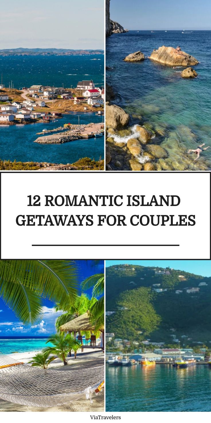 12 Romantic Island Getaways for Couples featuring picturesque island views and beaches. Romantic Couple Vacation, Romantic Beach Vacation, Best Beach Vacations For Couples, Cheap Vacation Ideas For Couples, 10 Year Anniversary Vacation Ideas, 10 Year Wedding Anniversary Trip Ideas, Couple Trip Ideas, 20th Anniversary Trip Ideas, Couples Beach Trip