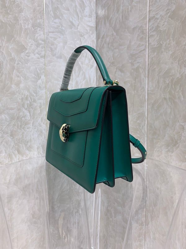 Size: 25cm*20cm*10.5cm It comes with Dust box, Care manual, Tag, and Paper bag. Designer Box Bag With Top Carry Handle, Light Luxury Box Bag With Top Handle, High-end Green Bag For Daily Use, High-end Green Bags For Shopping, Designer Green Satchel With Top Carry Handle, High-end Green Shopping Bag, High-end Green Satchel For Shopping, High-end Green Shoulder Bag Satchel, High-end Green Bags With Double Handle