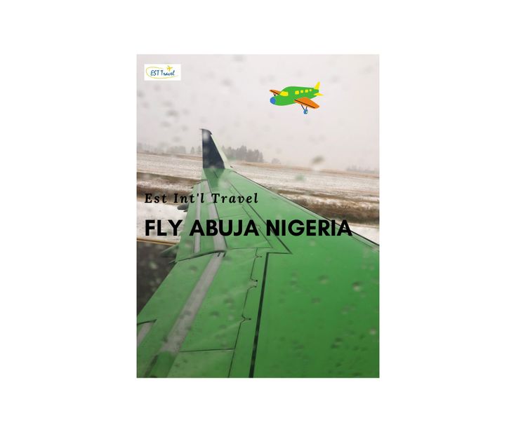 an airplane is flying in the sky with rain drops on it and text that reads, i don't travel fly abua ngeria