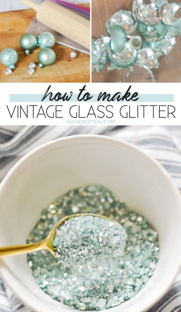 how to make vintage glass glitter