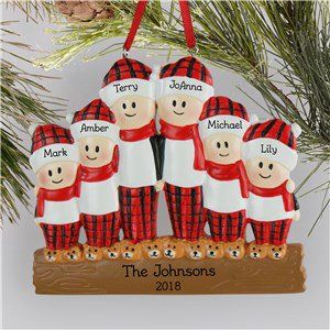 personalized christmas ornament for family of five