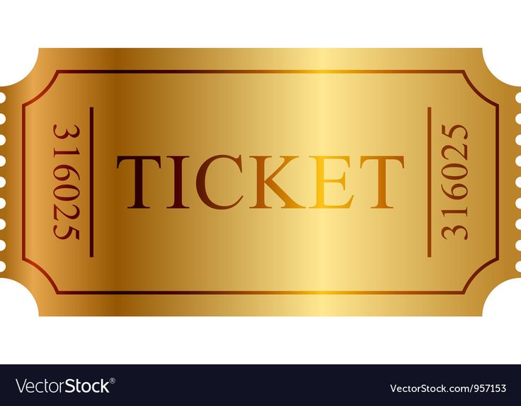 a gold ticket with the word ticket on it and an empty space for your own text