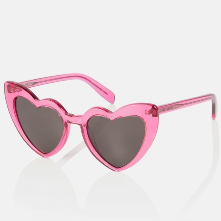 Saint Laurent Sl 181 Loulou Pink Heart Sunglasses No Case Included Great Pre-Owned Condition, Minor Scratch On Left Lens As Shown--Difficult To See And Does Not Impact Vision ******No Case Included********* When You Are Looking To Branch Away From The Classic Silhouettes, Turn To The Saint Laurent Sl 181 Loulou Sunglasses Which Feature A Heart Shaped Design To Elevate Your Personal Style. Heart-Shaped Acetate Frame. Non-Polarized Composite Lenses. Integrated Nose Guards. Brand Signature Engraved Temples. Made In Italy. Bachelorette Beach Fun Barbie Barbiecore Wedding Dancing Birthday Party Graduation Gift Girly Pool Day Summer Maximalism Please Note: 1st Two Images From Online Images. Heart Sunglasses Wedding, Italy Bachelorette, Dancing Birthday Party, Barbiecore Wedding, Pink Heart Sunglasses, Bachelorette Beach, Dance Party Birthday, Wedding Dancing, Ray Ray