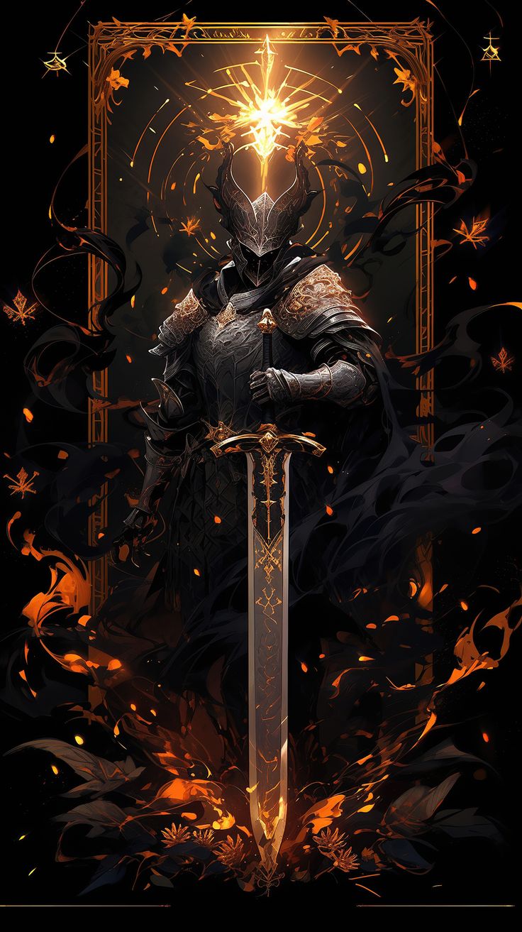 Godslayer Greatsword, Evil Knight Fantasy Art, Black And Gold Knight, Dark Knights, Magic Knight, Grim Reaper Art, Dark Fantasy Artwork, Samurai Artwork, Dark Souls Art