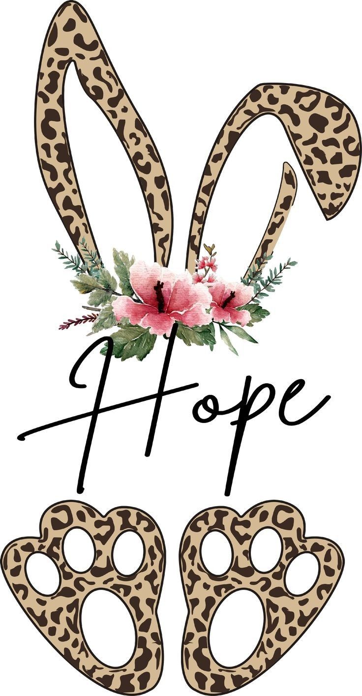 an animal print with flowers on the front and back of it's face, which is