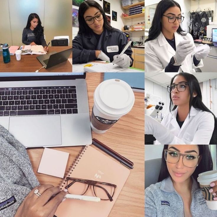 four different pictures with people working on laptops and in the background is a woman sitting at a desk