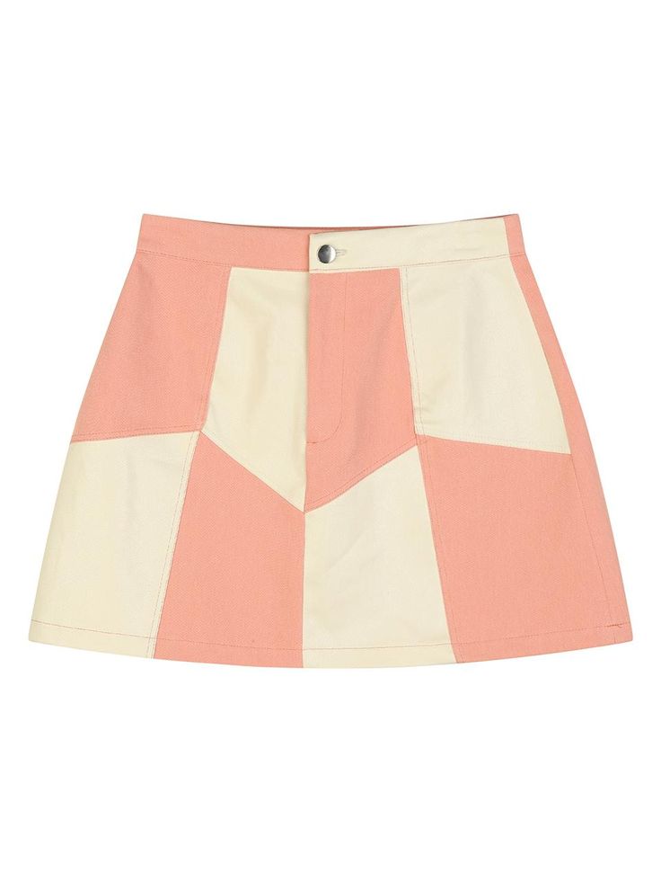 Composition : cotton 100%Country of Origin : KOREA White Patchwork Mini Skirt, Summer Patchwork Mini Skirt, Pink Cotton Patchwork Skirt, Beige Patchwork Skirt For Spring, Chic Pink Cotton Skirt, Retro Pink Cotton Skirt, Chic Multicolor Cotton Skirt, Retro Cotton Patchwork Skirt, White Cotton Retro Mini Skirt