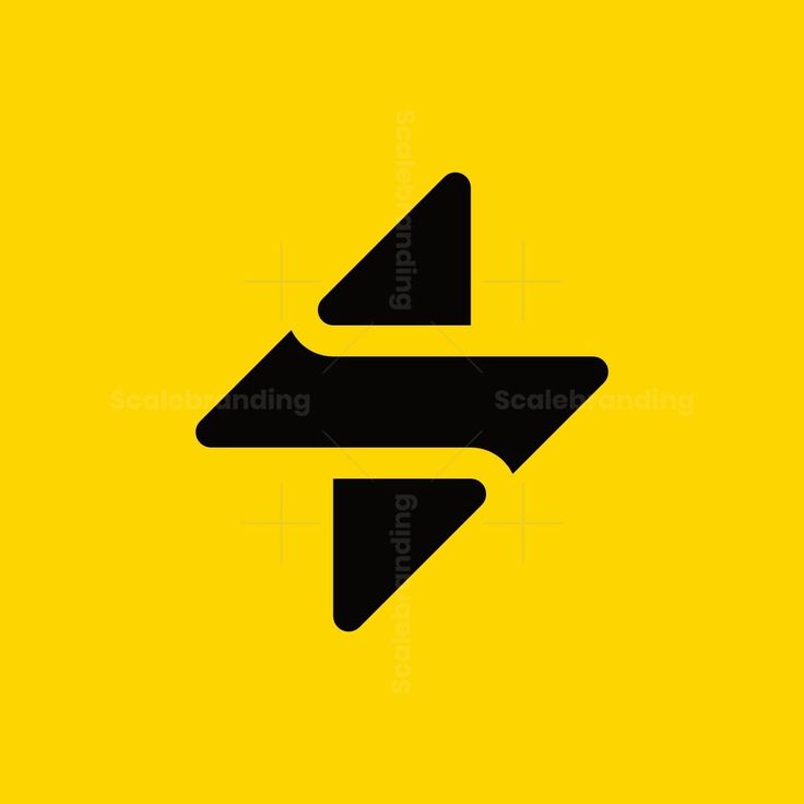 an arrow pointing to the right on a yellow background