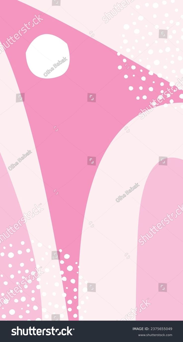 an abstract pink and white background with circles, dots and lines on the bottom corner