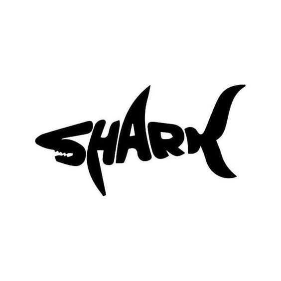 the word shark written in black ink on a white background