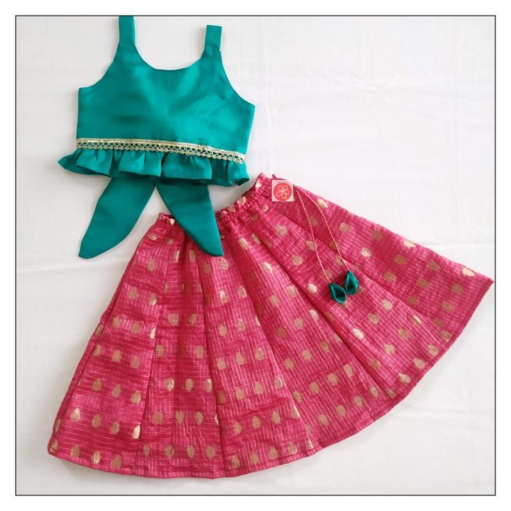 Very much trending peplum choli/ top paired with fresh shade of pink lehenga designed for baby girls upto age 5 Choli For Baby Girl, Baby Lehenga, Welcome Home Decorations, Shade Of Pink, Pink Lehenga, Stylish Baby, Lehenga Designs, Baby Skin