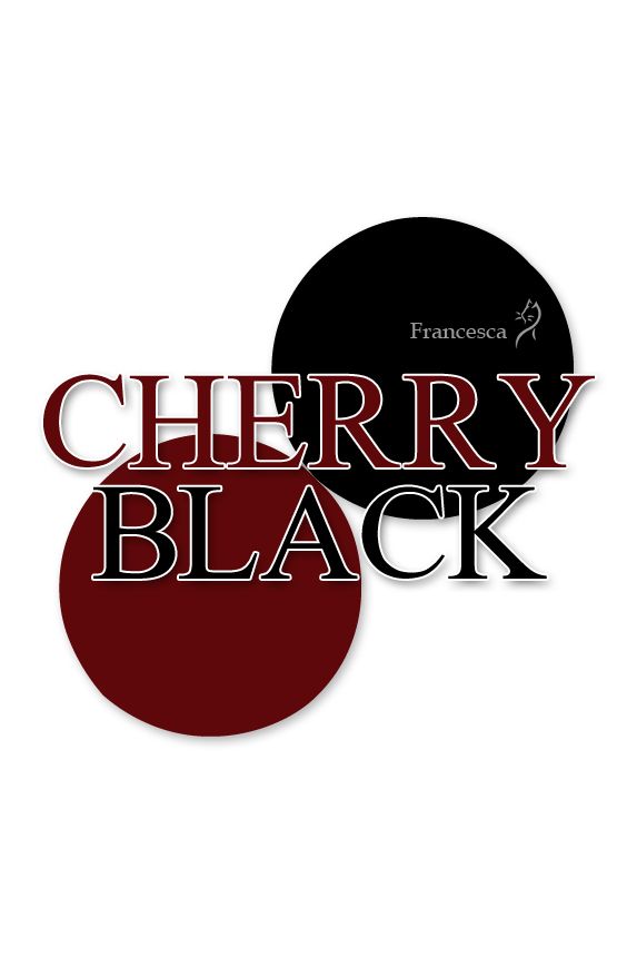 the words cherry black are shown in red and black