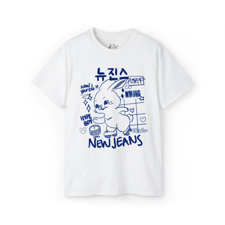 Newjeans Shirt Design, Kpop Shirts Design Aesthetic, Kpop Shirts Design, Newjeans Graphic, Y2k Shirt Design, Newjeans Shirt, Outer Ideas, Newjeans Merch, Aesthetic Shirt Design