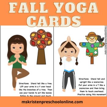 an image of fall yoga cards