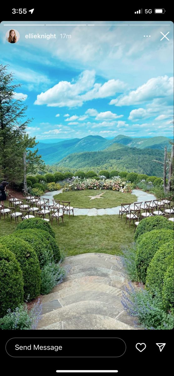 Green wedding mountains flowers pretty view lookout rockwood North Carolina highlands married Unique Outdoor Wedding Venues, Wedding Venue Ideas Mountains, Appalachian Mountain Wedding, Wedding Venue Mountains, Asheville Nc Wedding Venues, Outdoor Wedding Ceremony Mountain, Nc Wedding Venues, Appalachian Mountain Wedding Venues, Mountain View Wedding Ceremony