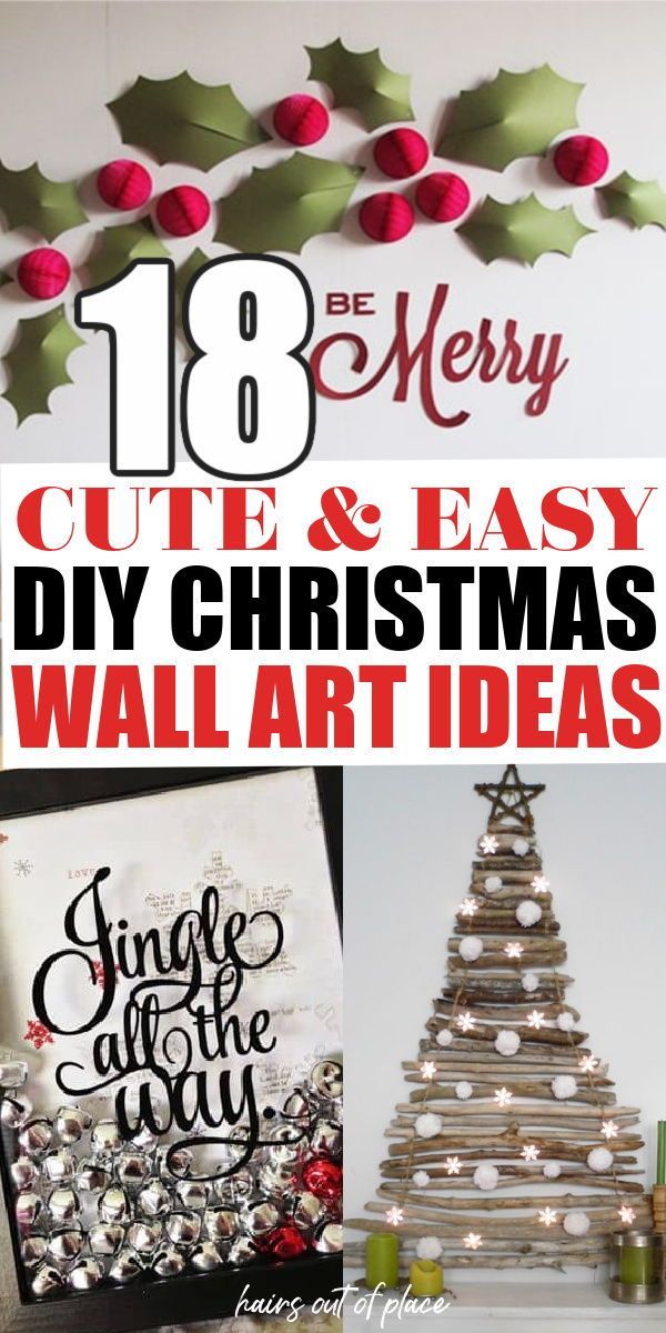 diy christmas wall art ideas that are easy to make and great for the holidays