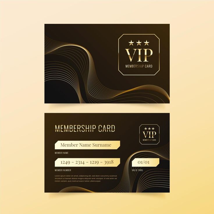 a black and gold business card with an elegant design