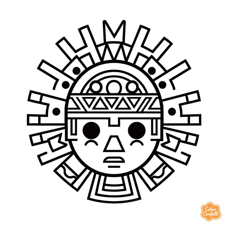 illustration of Magical Inca coloring adventure Inca Art, Peruvian Culture, Mayan History, Mandala Turtle, Relaxing Art, Fantasy Fairy, Free Coloring Pages, Intricate Patterns, Free Kids