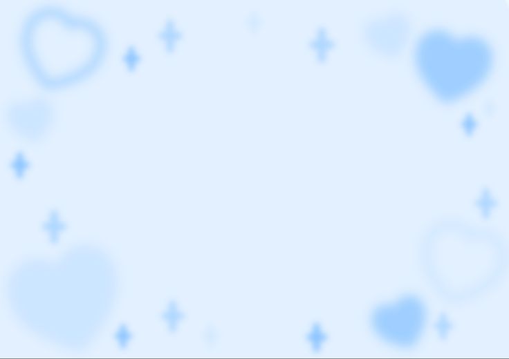 blue hearts and stars on a light blue background with space for your text or image