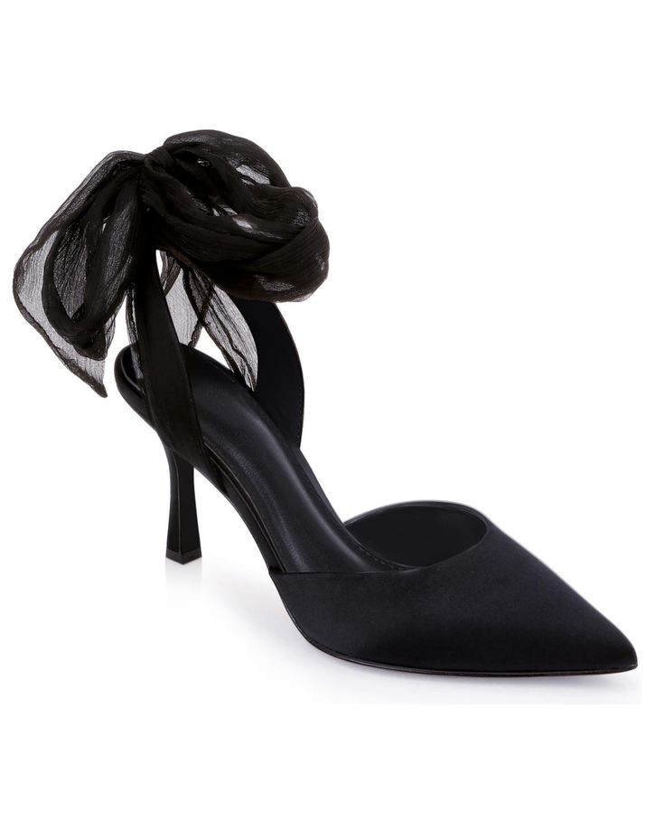 PRICES MAY VARY. MATERIAL: The stylish heels featured satin upper (black & white color has artificial leather upper for choosing), a comfortable and flexible foot bed, that supports and cradles with every step, give you a feeling of advanced, easy for people with different foot shapes to wear and off MATCH: This advanced bow pumps can easy to go along with any outfits，such as dresses, jeans, tight pants, beautiful skirts and many clothes for casual wear; This is a pair of versatile shoes, pairin Comfortable Wedding Heels, Low Heels Wedding, Closed Toed Shoes, Heels Bow, Elegant Pumps, Closed Toe Heels, Stylish Heels, Bow Pumps, Wedding Guest Shoes