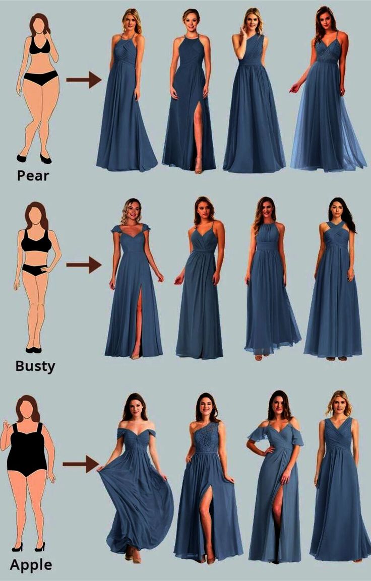 the different types of dresses are shown in this diagram, and each has their own side slit