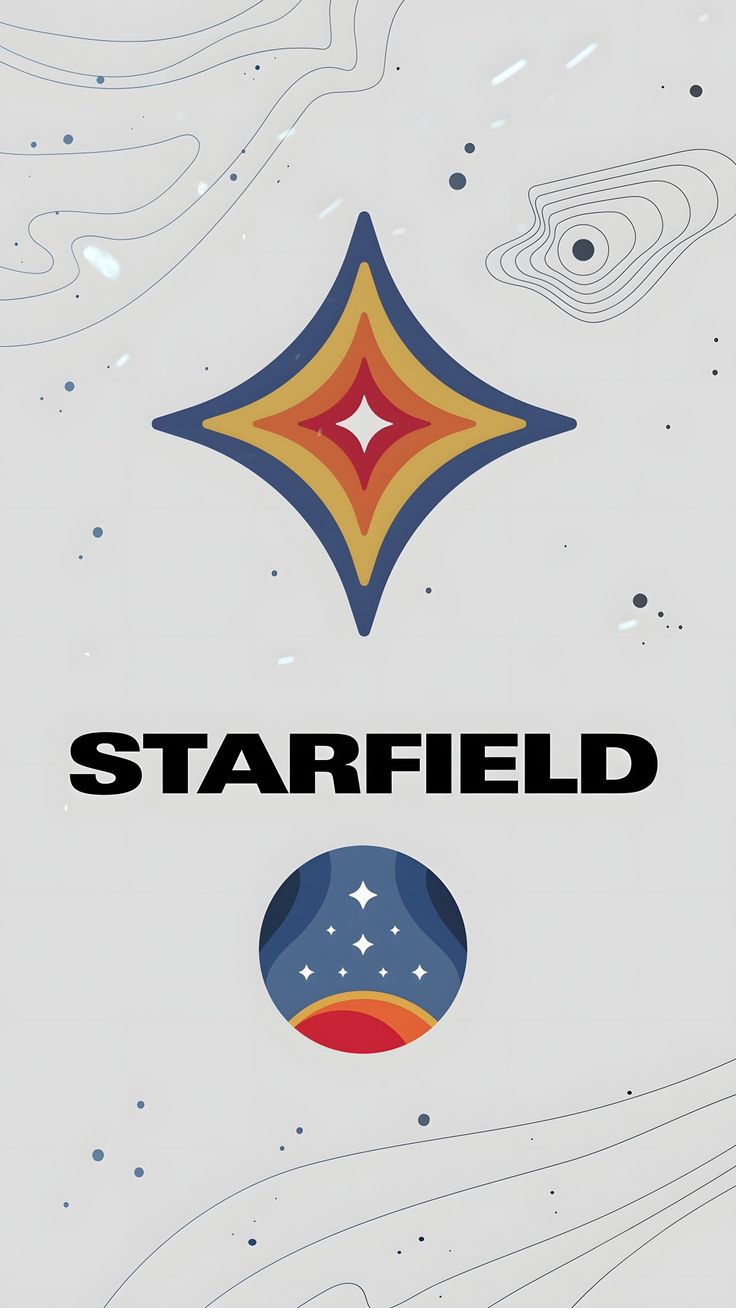 a poster with the words starfield on it