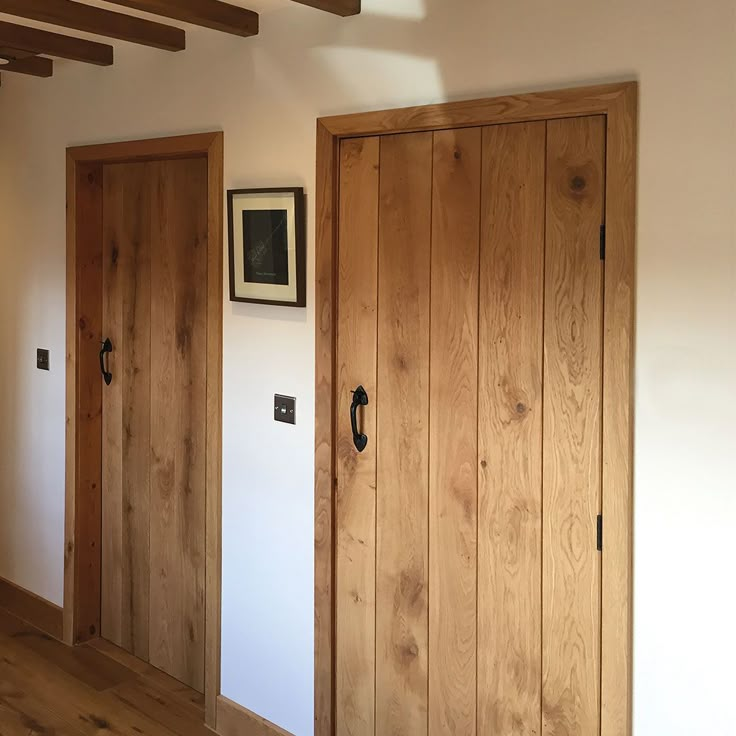 oak ledged and braced interior doors Ledged Door, Cottage Doors Interior, Internal Cottage Doors, Solid Oak Internal Doors, Barn Conversion Interiors, Cottage Doors, Rustic Doors Interior, Plank Door, Oak Interior Doors